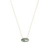 Ellipse with CZ Edge Slide Necklace and Earrings Set