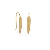 14 Karat Gold Plate Feather Earrings