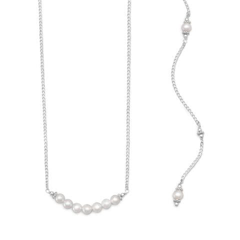 Beautiful Cultured Freshwater Pearl Back Drop Necklace